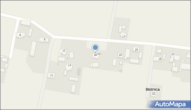 Błotnica, Błotnica, 14, mapa Błotnica