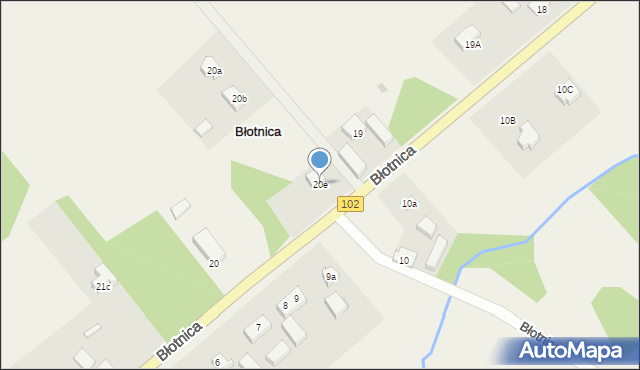 Błotnica, Błotnica, 20e, mapa Błotnica