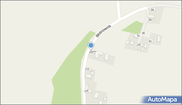 Błotnowola, Błotnowola, 102, mapa Błotnowola