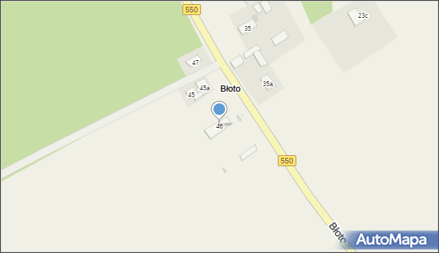 Błoto, Błoto, 46, mapa Błoto