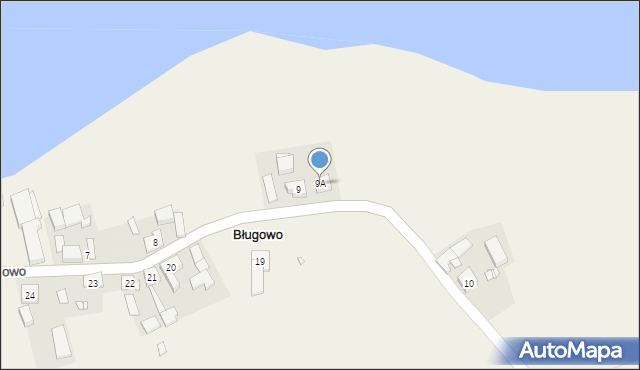 Bługowo, Bługowo, 9A, mapa Bługowo