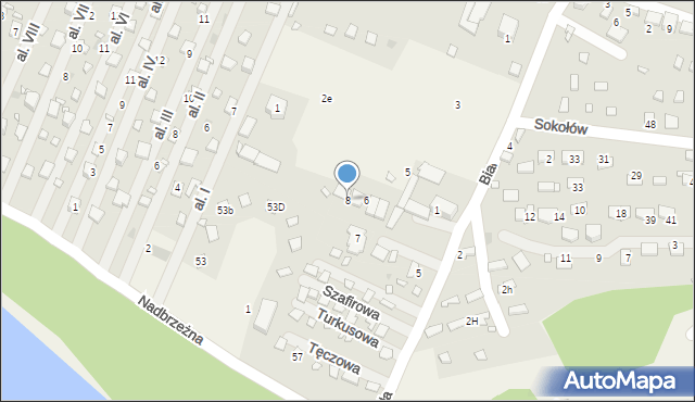 Boguchwałowice, Błękitna, 8, mapa Boguchwałowice