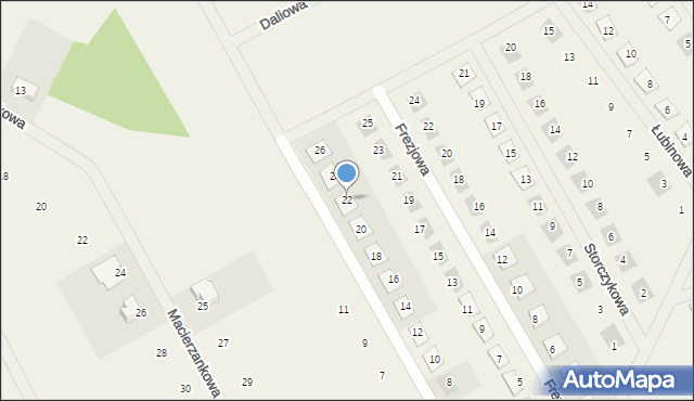 Bolechówko, Bławatkowa, 22, mapa Bolechówko