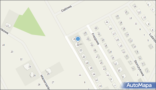 Bolechówko, Bławatkowa, 24, mapa Bolechówko