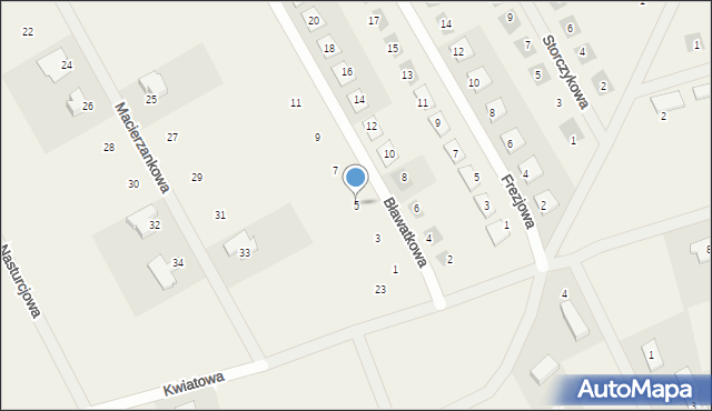 Bolechówko, Bławatkowa, 5, mapa Bolechówko