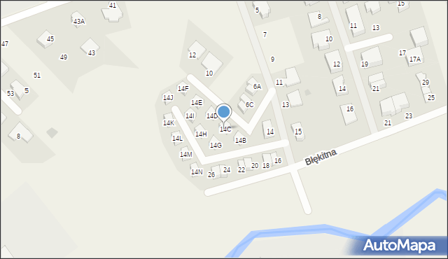 Bolszewo, Błękitna, 14C, mapa Bolszewo