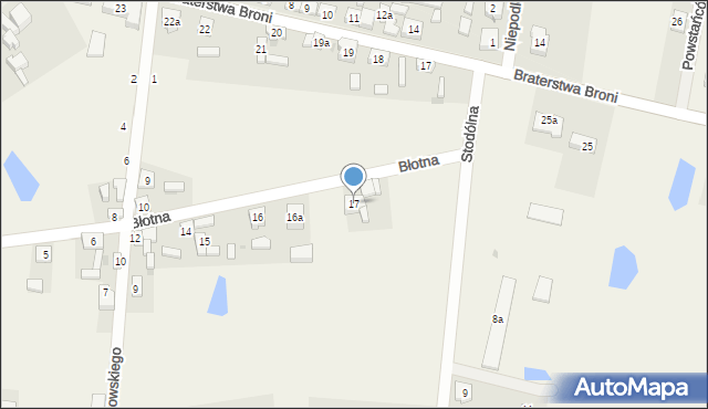 Brdów, Błotna, 17, mapa Brdów