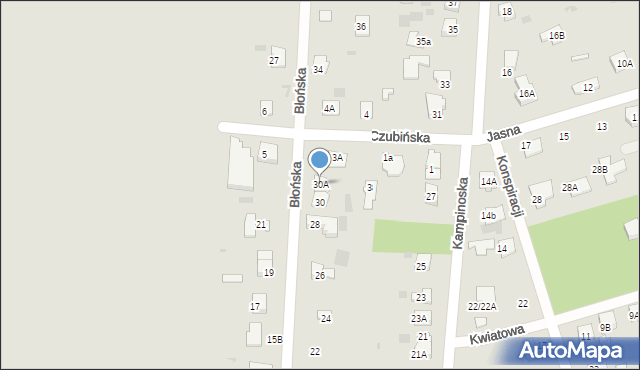 Brwinów, Błońska, 30A, mapa Brwinów