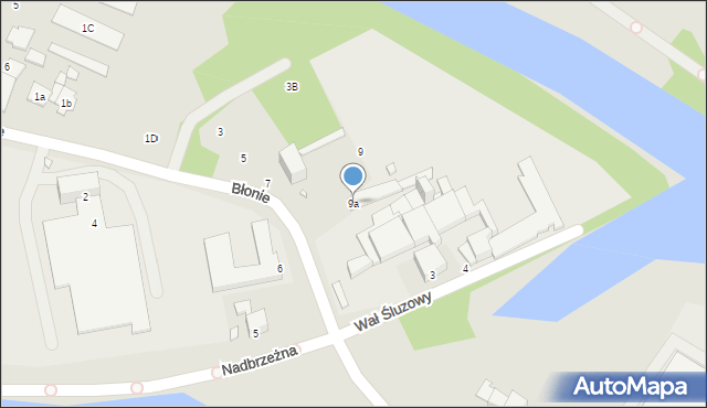 Brzeg, Błonie, 9a, mapa Brzeg