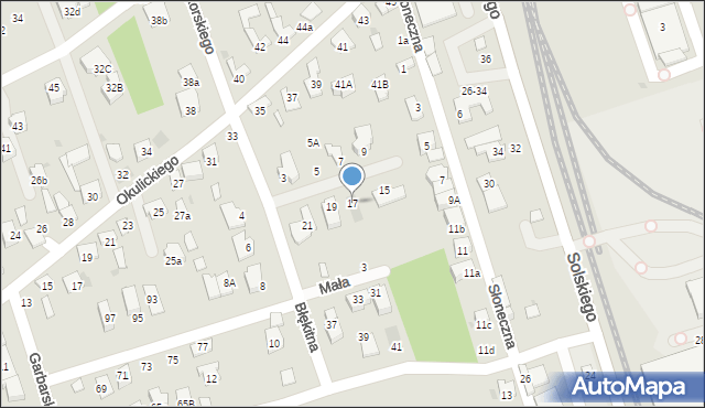 Brzesko, Błękitna, 17, mapa Brzesko