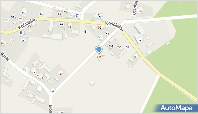 Bukowiec, Błonie, 13e, mapa Bukowiec