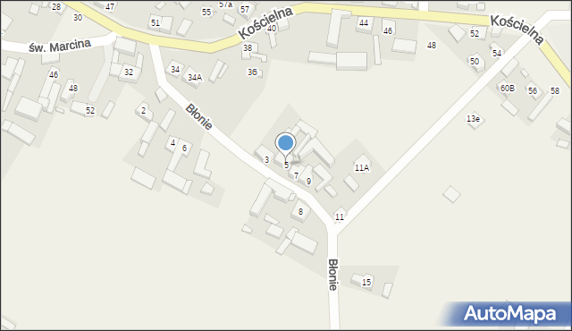 Bukowiec, Błonie, 5, mapa Bukowiec