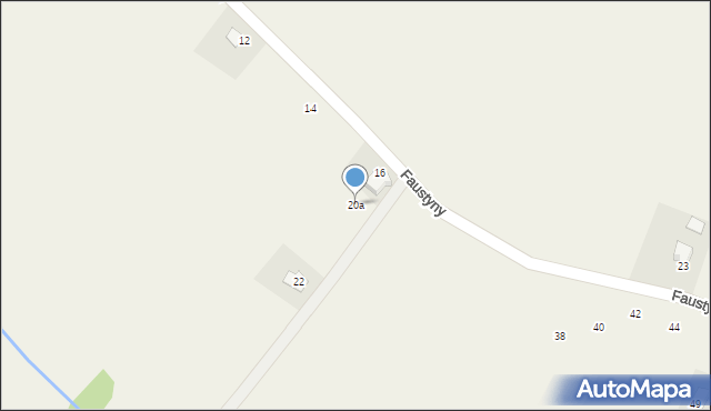 Bulowice, bł. Faustyny, 20a, mapa Bulowice