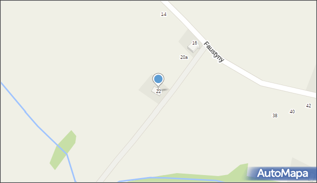 Bulowice, bł. Faustyny, 22, mapa Bulowice