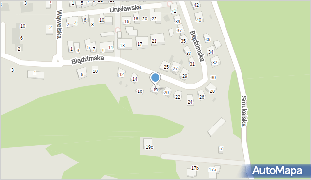 Bydgoszcz, Błądzimska, 18, mapa Bydgoszczy