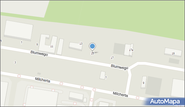 Bydgoszcz, Blumwego Franza, 15, mapa Bydgoszczy