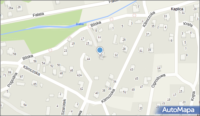 Bystra, Bliska, 13a, mapa Bystra