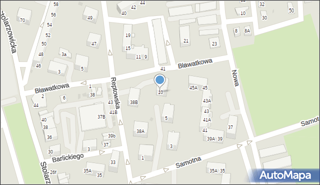 Bytom, Bławatkowa, 10, mapa Bytomia