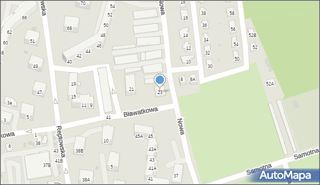 Bytom, Bławatkowa, 23, mapa Bytomia