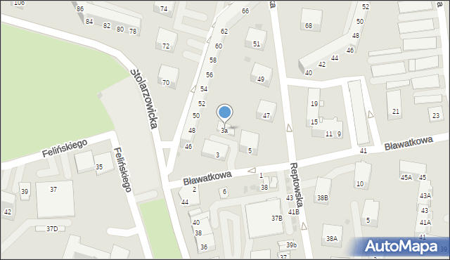 Bytom, Bławatkowa, 3a, mapa Bytomia