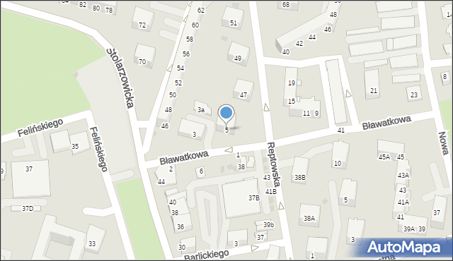 Bytom, Bławatkowa, 5, mapa Bytomia