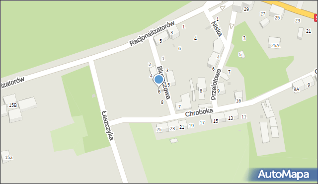 Bytom, Bluszczowa, 6, mapa Bytomia