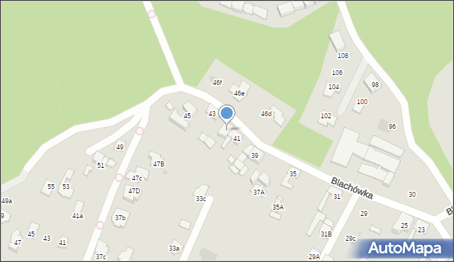 Bytom, Blachówka, 41a, mapa Bytomia