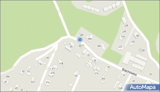 Bytom, Blachówka, 43, mapa Bytomia