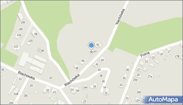 Bytom, Blachówka, 50, mapa Bytomia