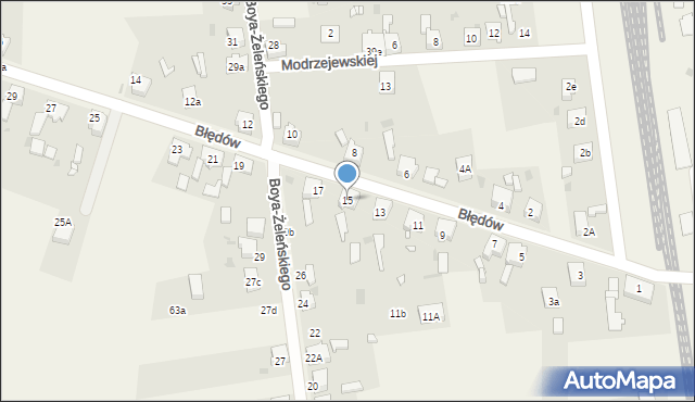 Chełm Śląski, Błędów, 15, mapa Chełm Śląski