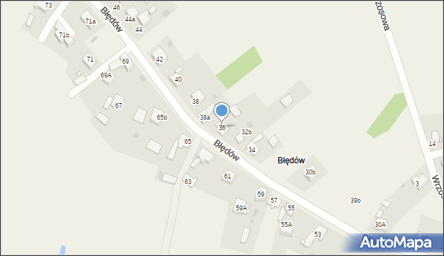 Chełm Śląski, Błędów, 36, mapa Chełm Śląski