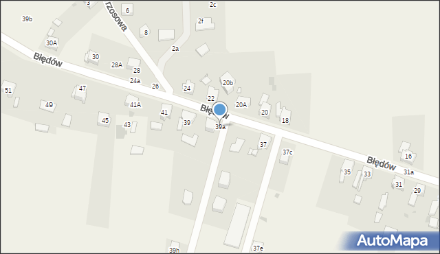 Chełm Śląski, Błędów, 39a, mapa Chełm Śląski