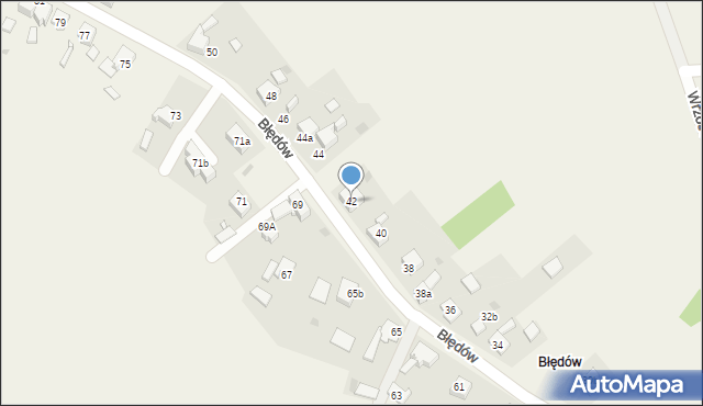 Chełm Śląski, Błędów, 42, mapa Chełm Śląski