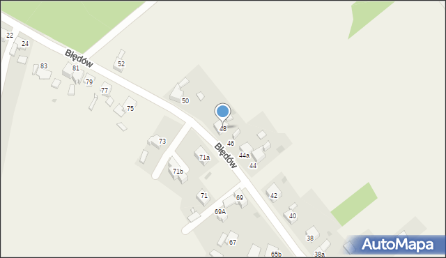 Chełm Śląski, Błędów, 48, mapa Chełm Śląski