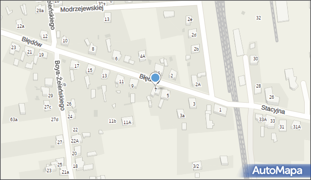 Chełm Śląski, Błędów, 7, mapa Chełm Śląski