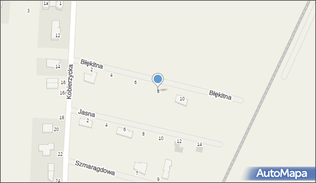 Chrzanów, Błękitna, 8, mapa Chrzanów