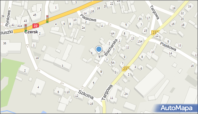Czersk, Blacharska, 8, mapa Czersk