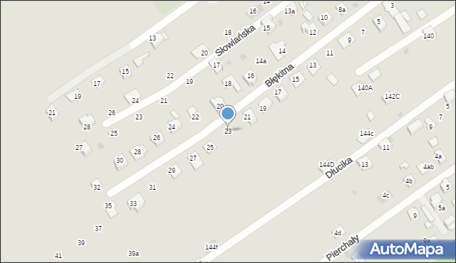 Czerwionka-Leszczyny, Błękitna, 23, mapa Czerwionka-Leszczyny