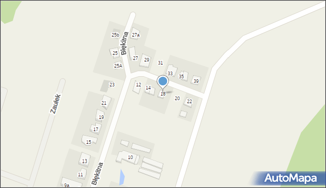 Czerwonak, Błękitna, 18, mapa Czerwonak