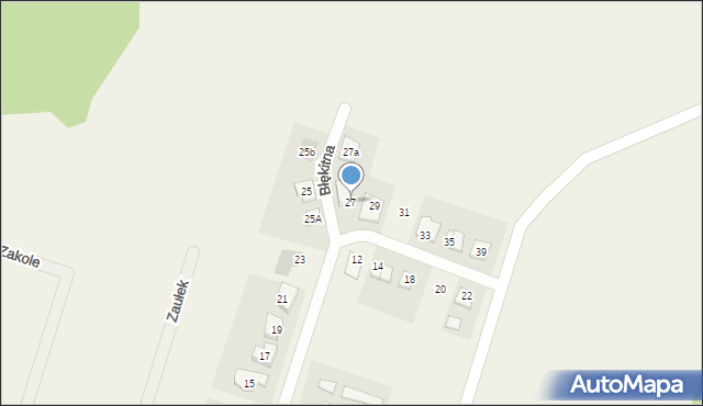 Czerwonak, Błękitna, 27, mapa Czerwonak
