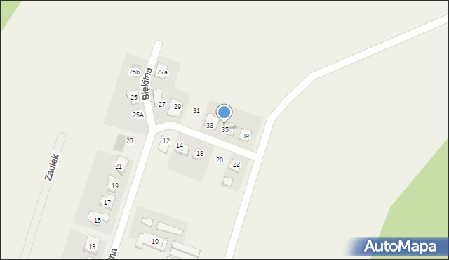 Czerwonak, Błękitna, 35, mapa Czerwonak