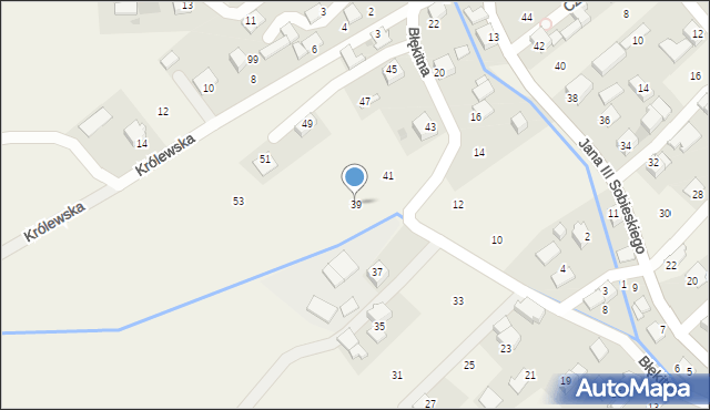 Czułówek, Błękitna, 39, mapa Czułówek