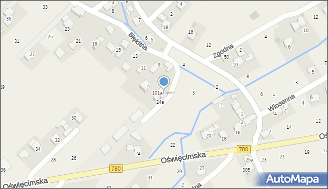 Czułówek, Błękitna, 5, mapa Czułówek