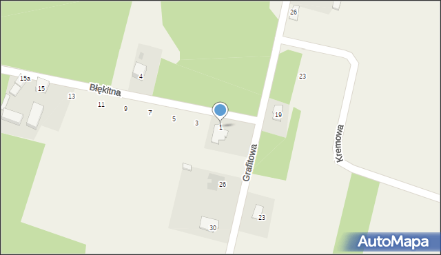 Czyżów, Błękitna, 1, mapa Czyżów