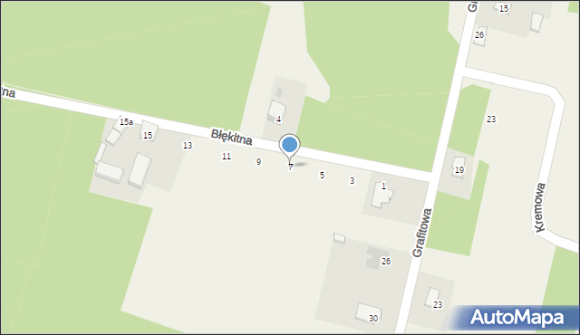 Czyżów, Błękitna, 7, mapa Czyżów