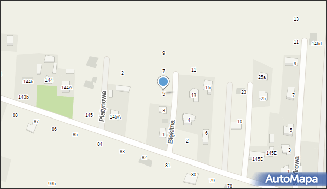 Dominów, Błękitna, 5, mapa Dominów