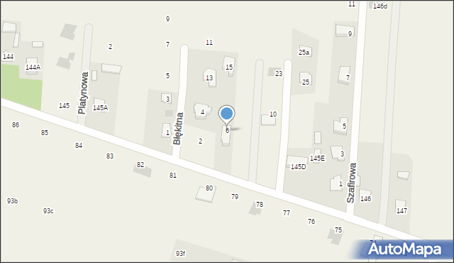 Dominów, Błękitna, 6, mapa Dominów