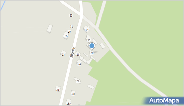 Drzewica, Błonie, 28, mapa Drzewica