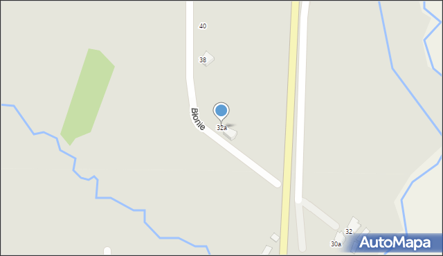 Dynów, Błonie, 32a, mapa Dynów