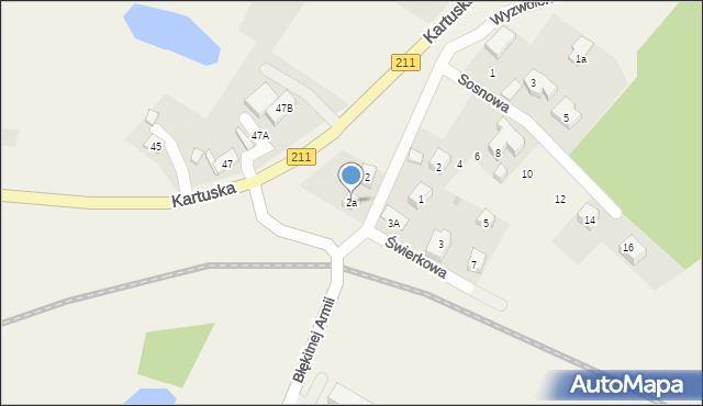 Dzierżążno, Błękitnej Armii, 2a, mapa Dzierżążno